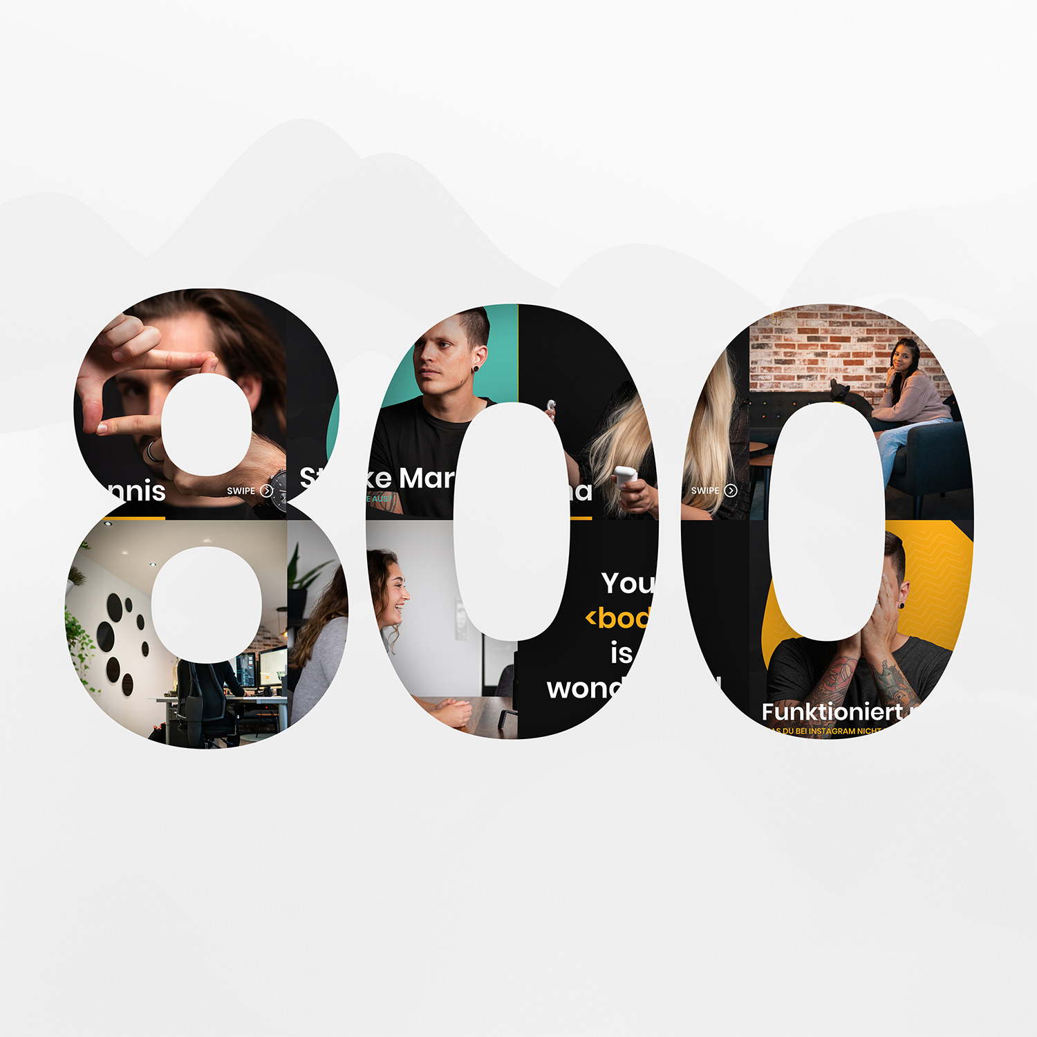 800 followers on Instagram