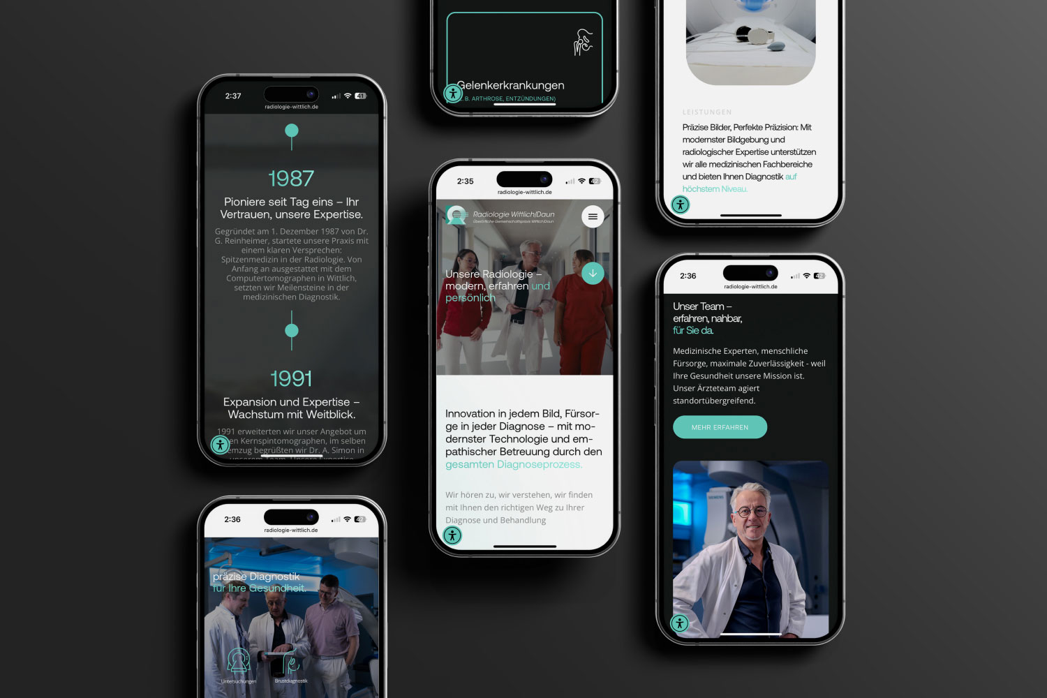 Website Design und Entwicklung für Radiologie Wittlich/Daun